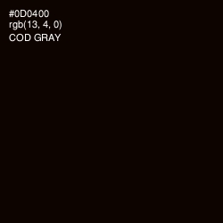 #0D0400 - Cod Gray Color Image